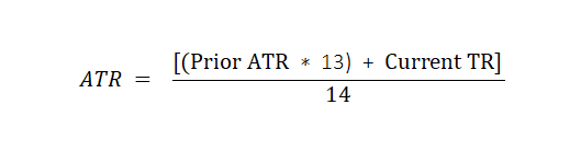รูปภาพที่แสดง สูตร & ตัวอย่างการคำนวณของ ATR 