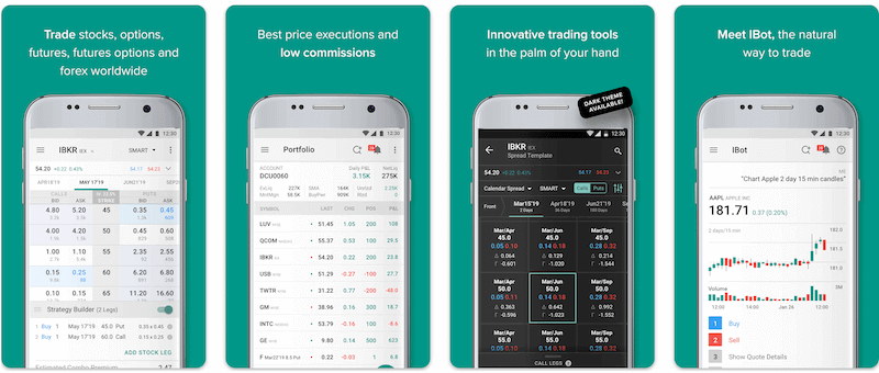  Interactive Brokers看盤App 操作介面