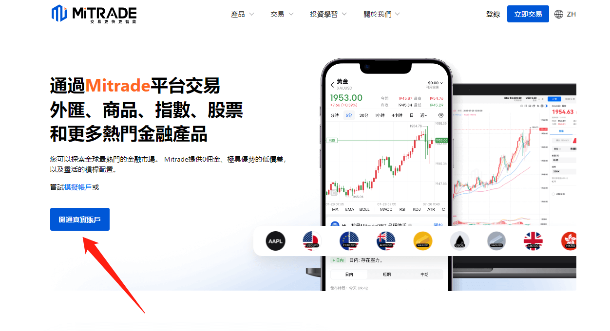 Mitrade繁體中文官網首頁