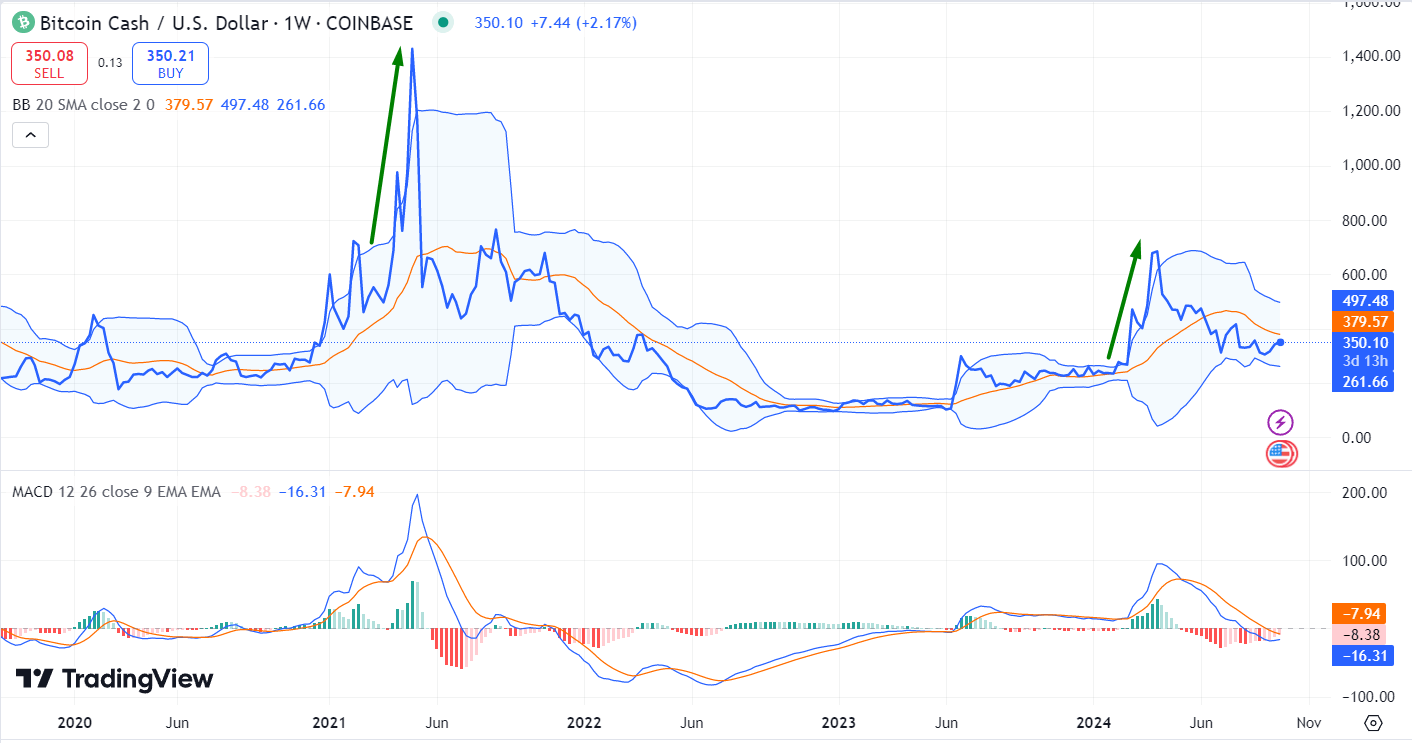 Bitcoin Cash experimentó un gran impulso al alza durante la primera mitad de 2021