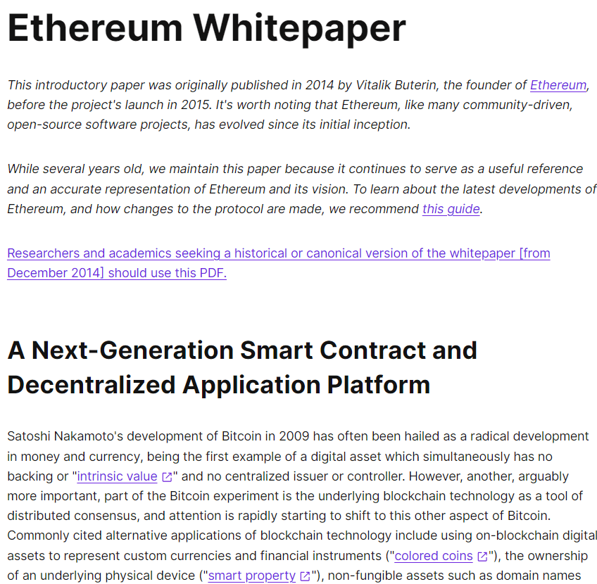 Ethereum white paper 