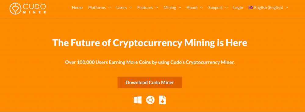 โปรแกรมขุด Bitcoin ฟรี：Cudo Miner