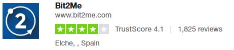 Valoración en Trustpilot-Bit2Me